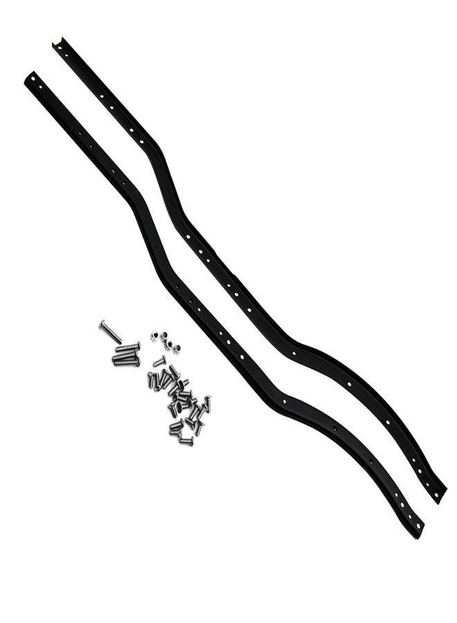 WEFEINO 2PCS Stainless Steels RC Frame Rails Chassis Frame Beam for 1/10 Axial SCX10 RC Crawler Car Upgrade Parts - Image 1